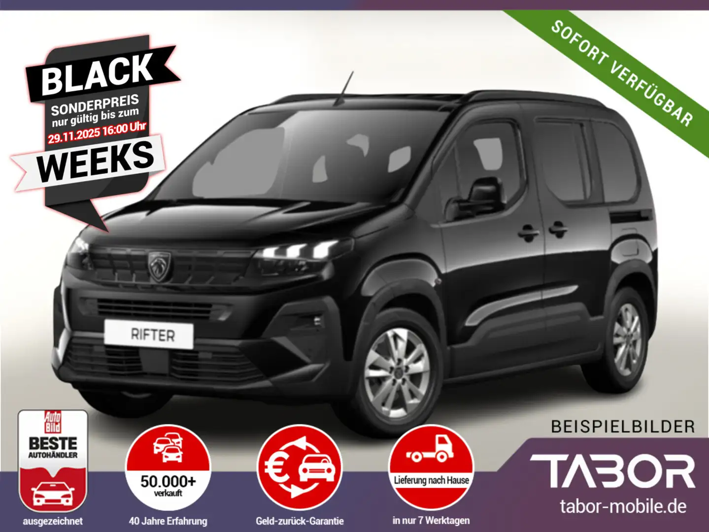 Peugeot Rifter 100 Allure CarPlay StyleP Kam Temp PDC BT Schwarz - 2