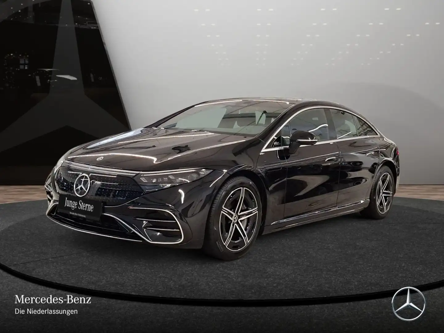 Mercedes-Benz EQS 450 AMG Fahrass 360° Airmat Pano Distr+ Memory Zwart - 2