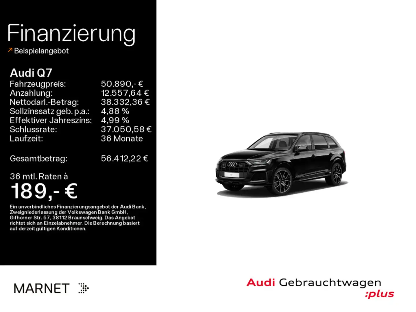 Audi Q7 55 TFSI quattro S line*Navi*Alu*AHK*HUD*B&O*P Noir - 1