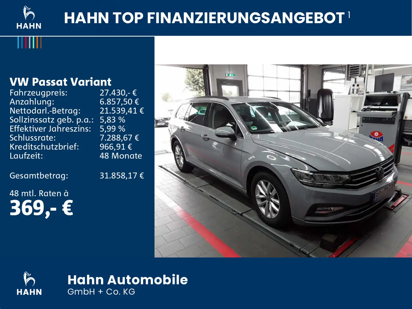 Volkswagen Passat Variant 2.0 TDI Business NAVI ACC 360° Grau - 2