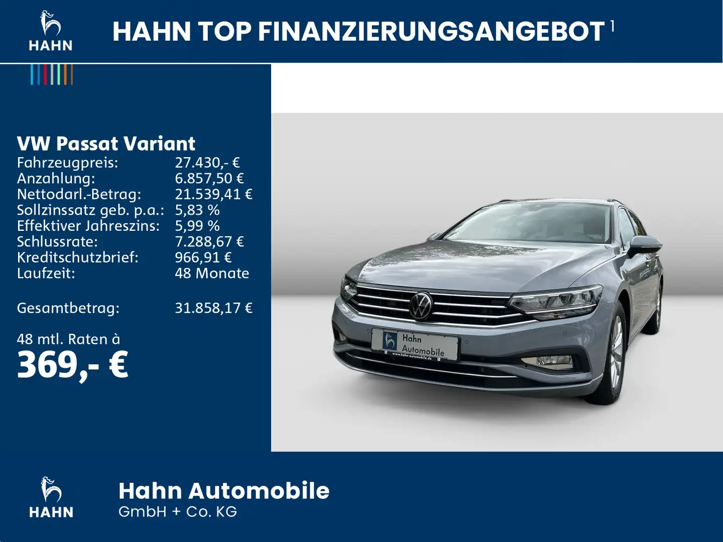 Volkswagen Passat Variant 2.0 TDI Business NAVI ACC Kamera Grau - 2