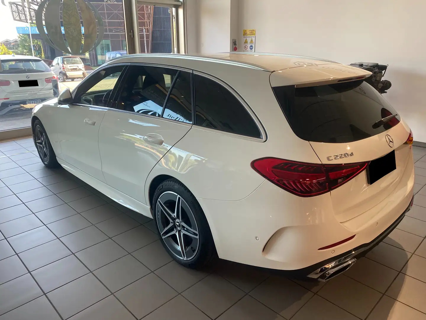 Mercedes-Benz C 220 Station Wagon AMG Line Advanced PRONTA CONSEGNA Bianco - 2