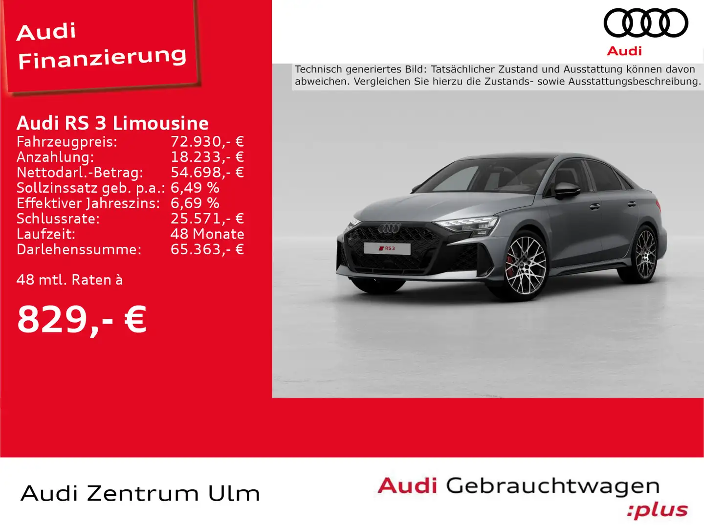 Audi RS3 PANO HEAD-UP NAV+ R-KAM MATRIX Grau - 1