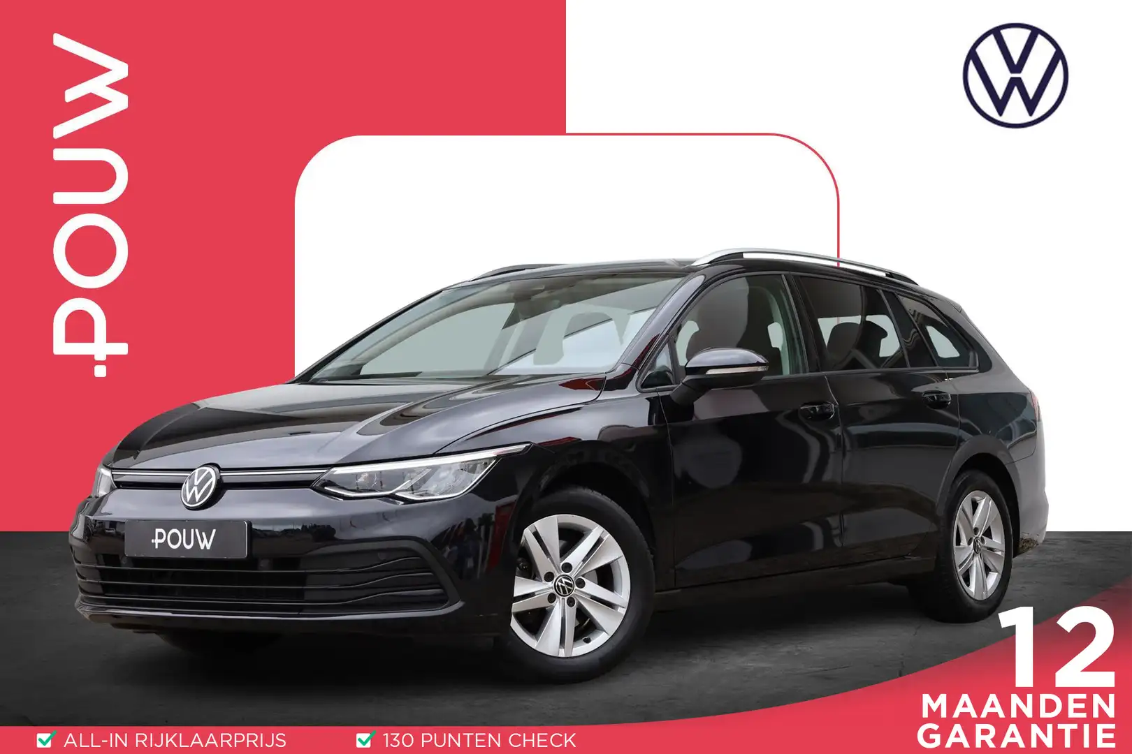 Volkswagen Golf Variant 1.0 eTSI 110pk Life | Navigatie | Achteruitrijcame Zwart - 1