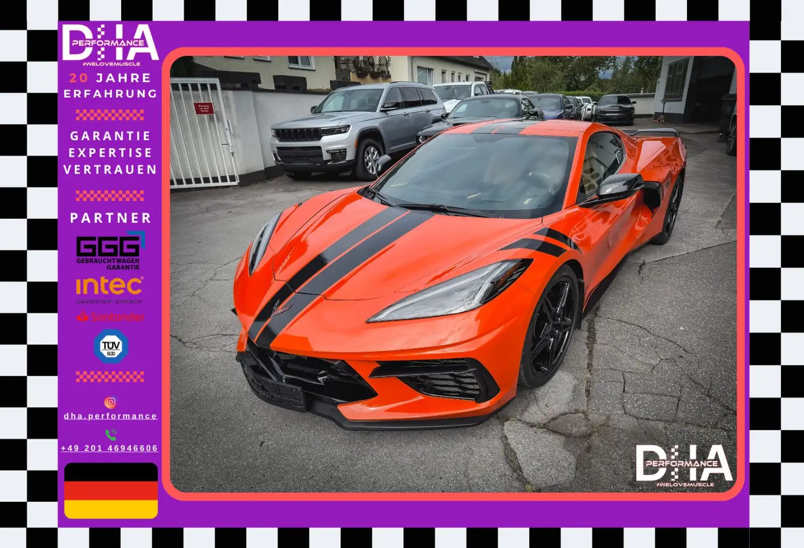 Corvette C8 Stingray Targa 2LT Z51 PERFORMANCE TÜV DE LED Oranje - 1