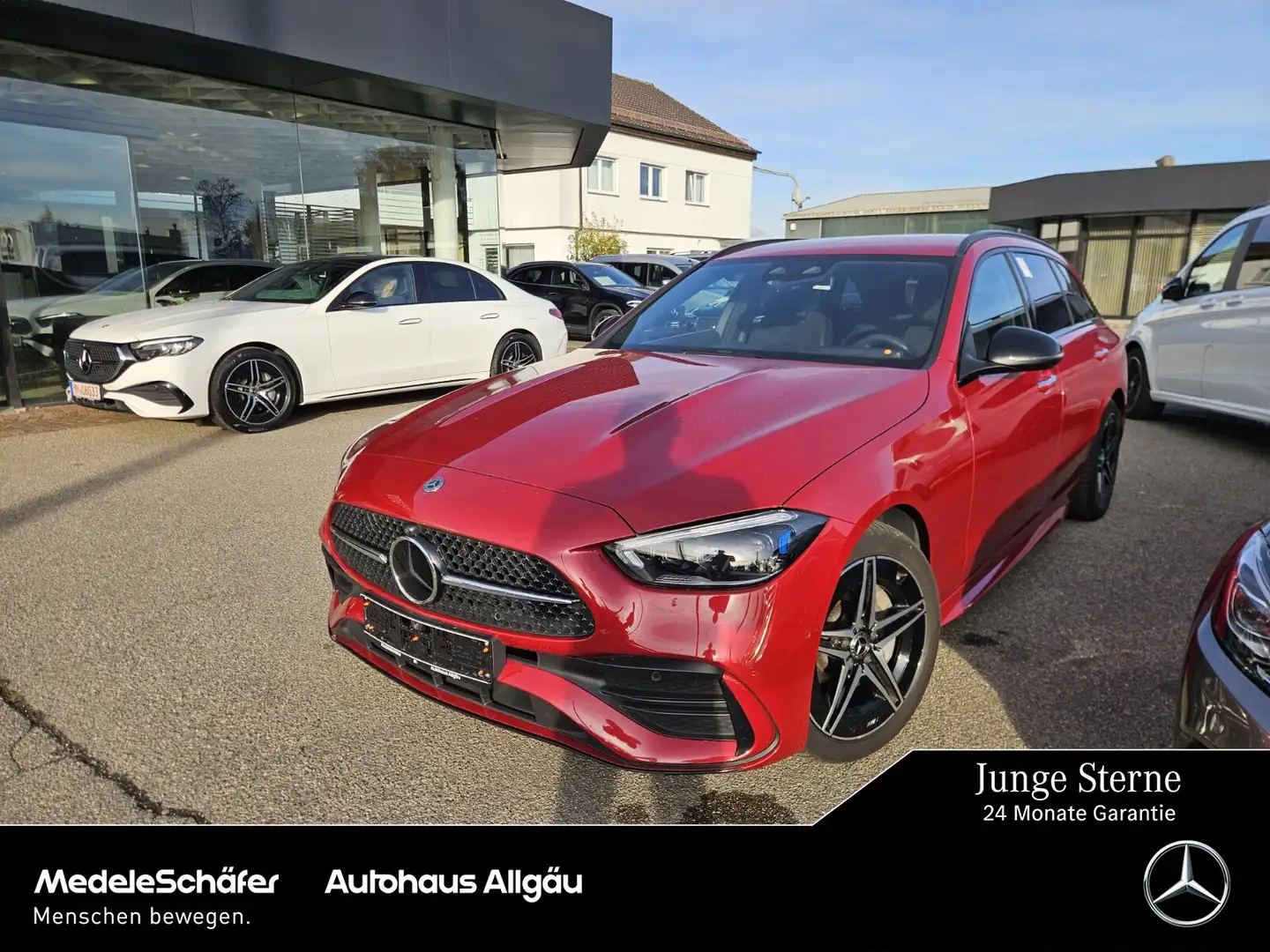 Mercedes-Benz C 300 C 300 T de AMG Night Distronic AHK HuD 360° NP89 Rot - 1