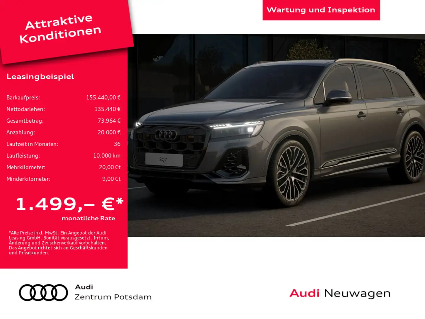 Audi SQ7 SUV TFSI STANDHZ PANO MATRIX-LED LASER Grijs - 1