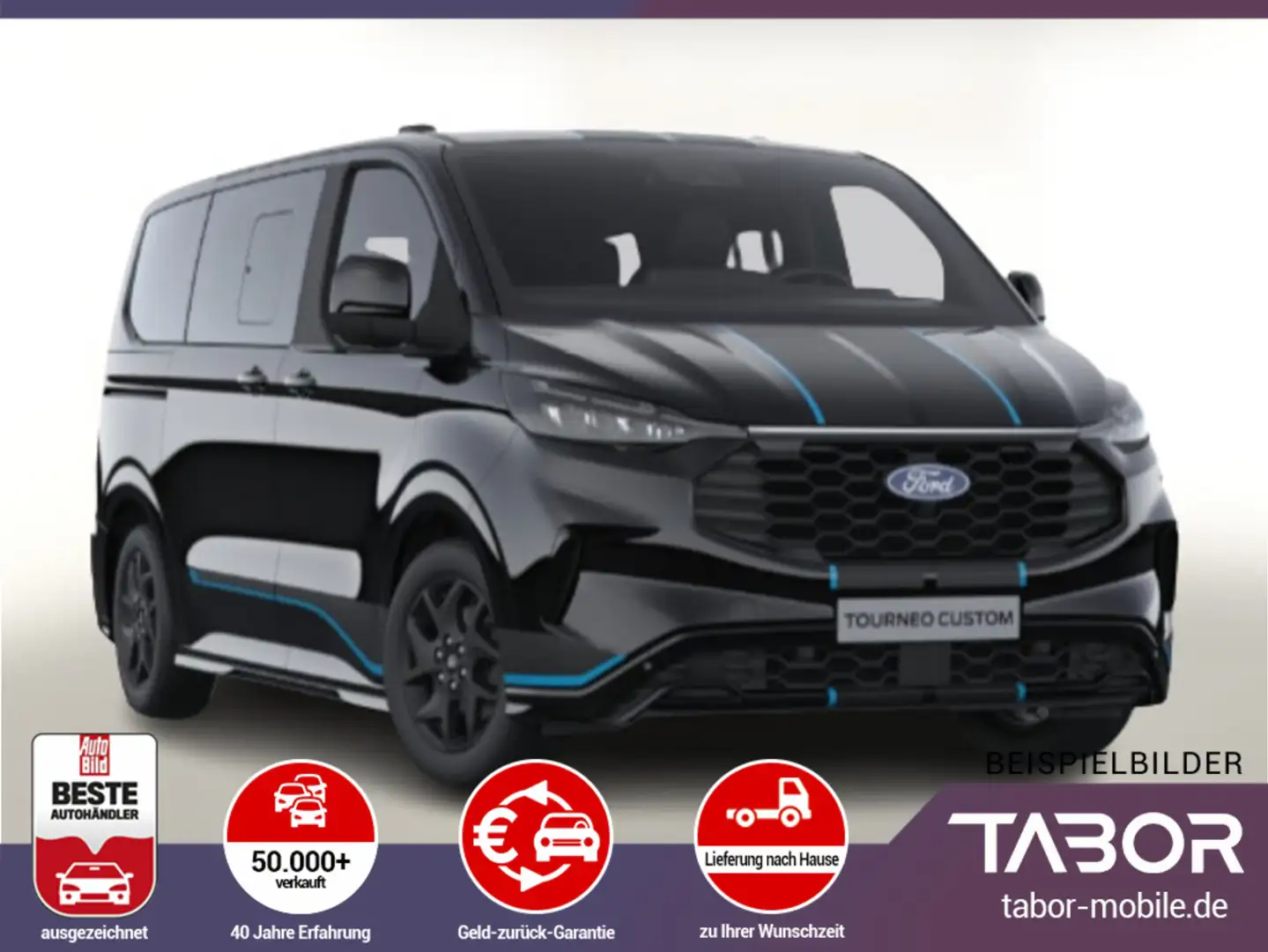 Ford Tourneo Custom 2.0 TDCi 170 Aut Sport 320 L1 ACC Schwarz - 1