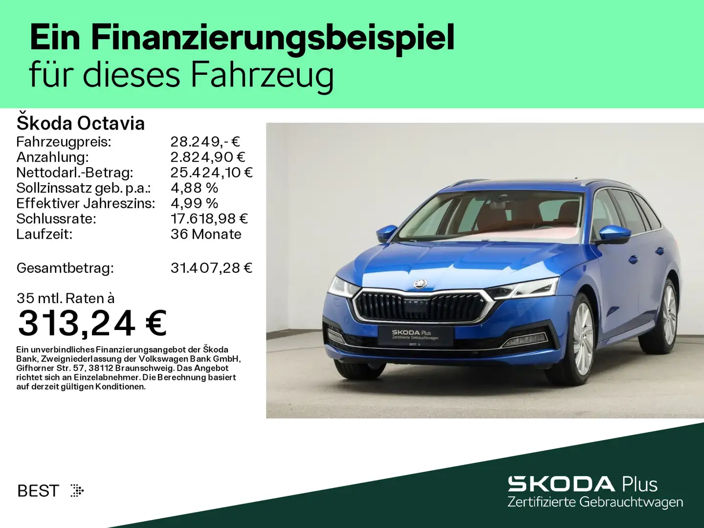 Skoda Octavia Combi 2.0 TDI DSG STYLE*PANO*AHK*KAMERA* Blau - 2