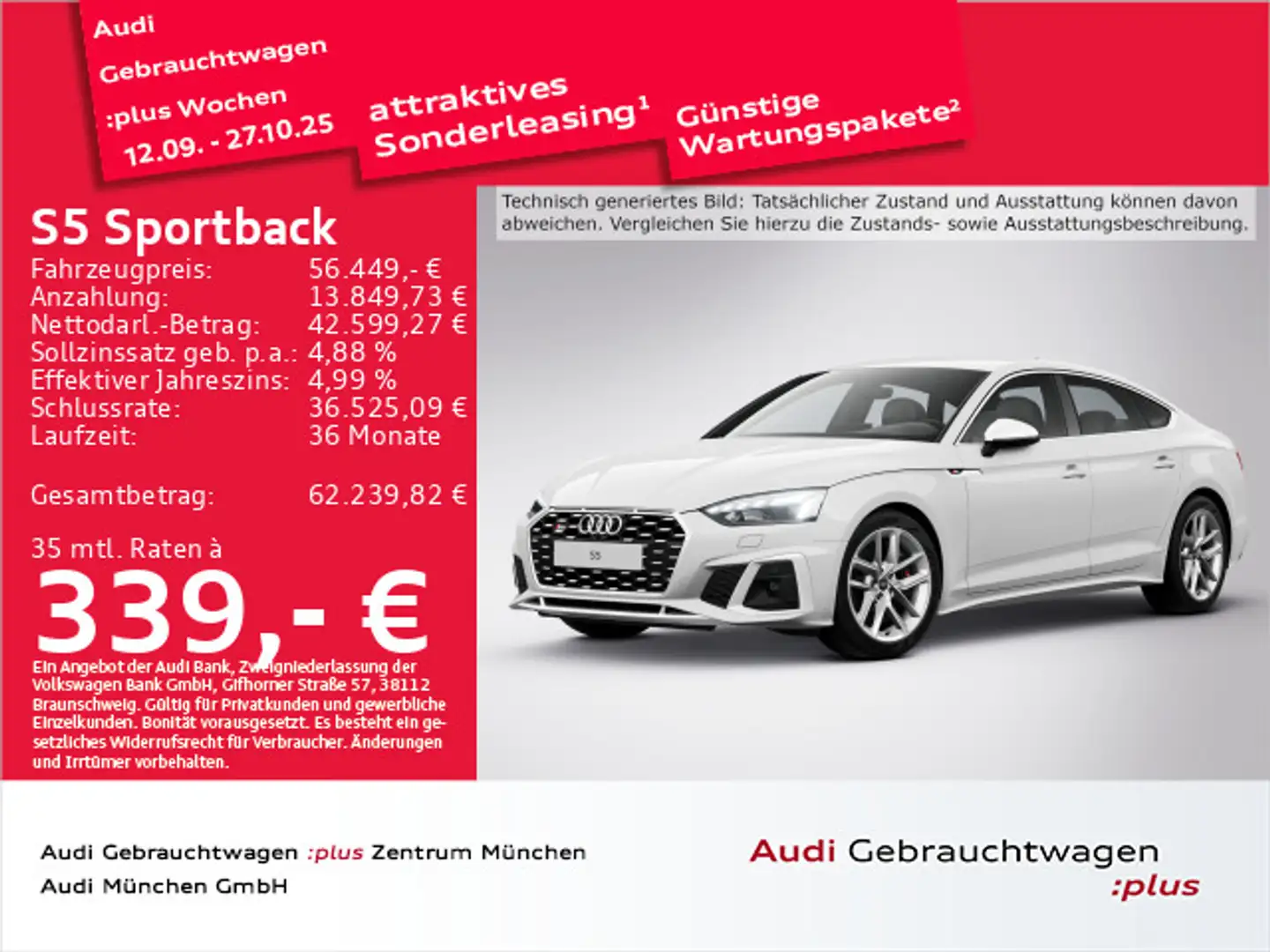 Audi S5 TDI tiptr. Navi+/Matrix Weiß - 1