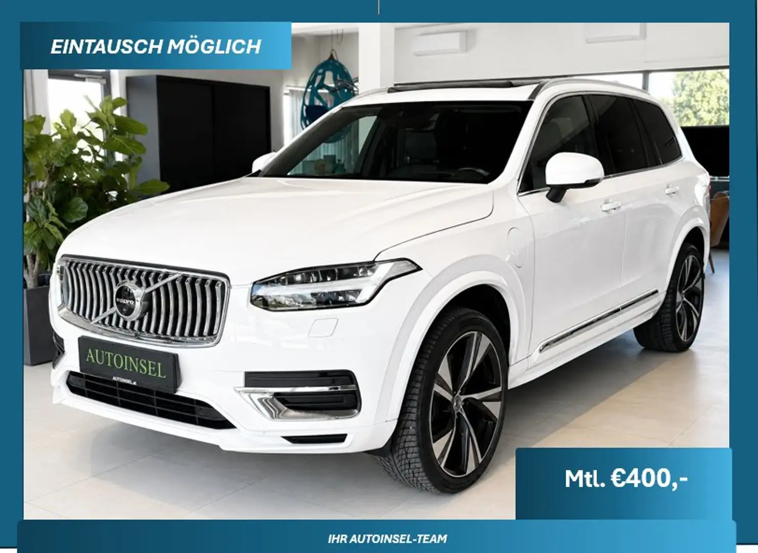 Volvo XC90 T8 Inscription 7 Sitze VOLL Pano 360° Weiß - 1