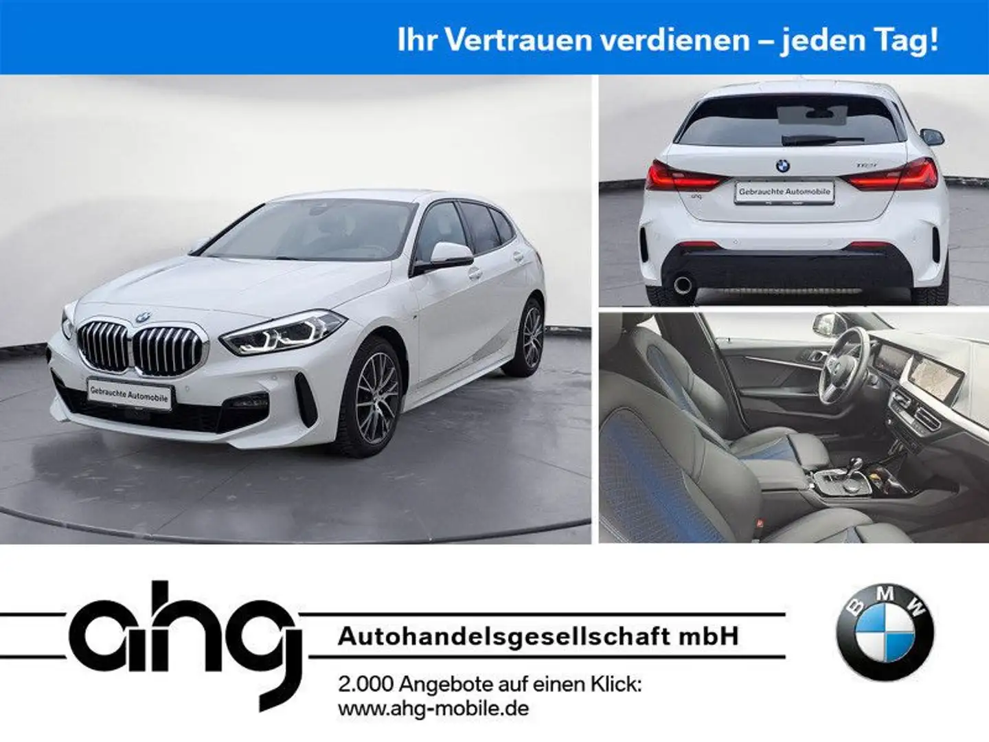 BMW 118 i M Sport Klimaaut. Sportsitze PDC MF Lenkrad Wit - 1