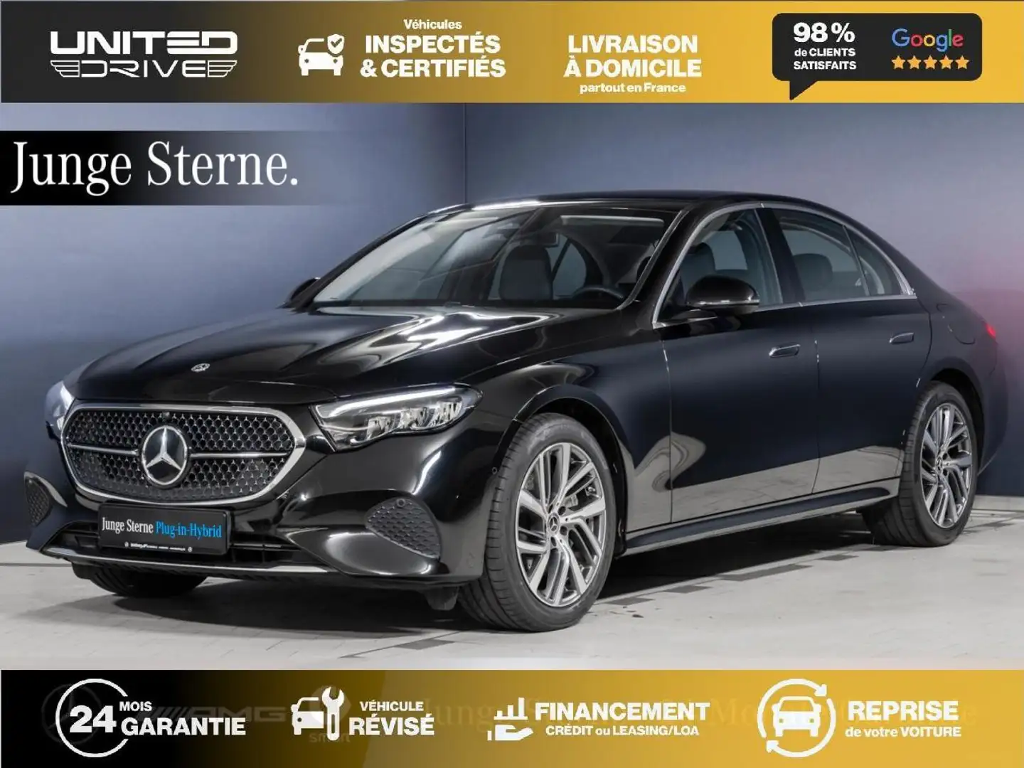Mercedes-Benz E 300 E 300 de + Hybrid EQ - BVA 9G-Tronic BERLINE - BM 214 Avantgarde Line - BVA Noir - 1