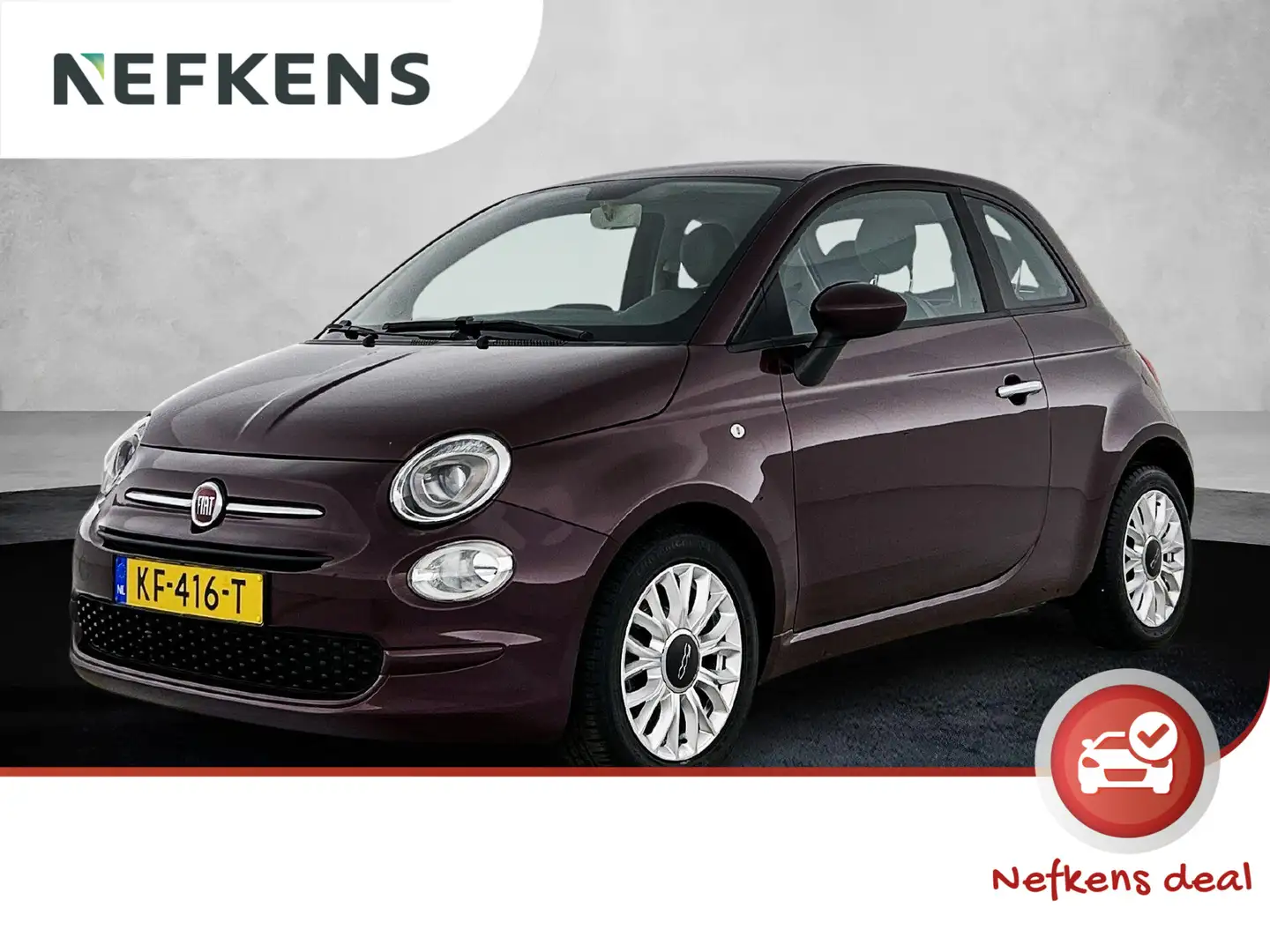 Fiat 500 0.9 TwinAir Popstar 80pk Automaat | LAGE KM | Airc Rood - 1