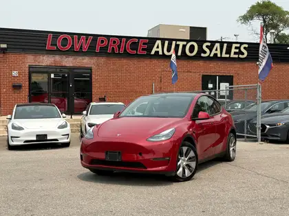 Red 2022 Tesla Model Y SUV / Crossover All-Wheel Drive Automatic