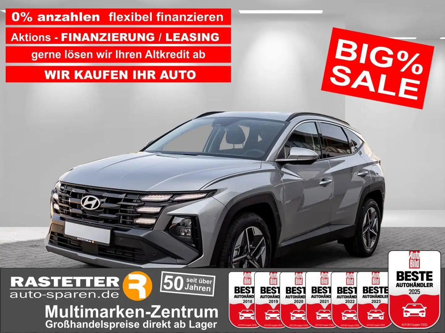 Hyundai TUCSON T-GDI 48V DCT Facelift Navi+virtCP+ACC+Kamera+SHZ+ Grau - 1