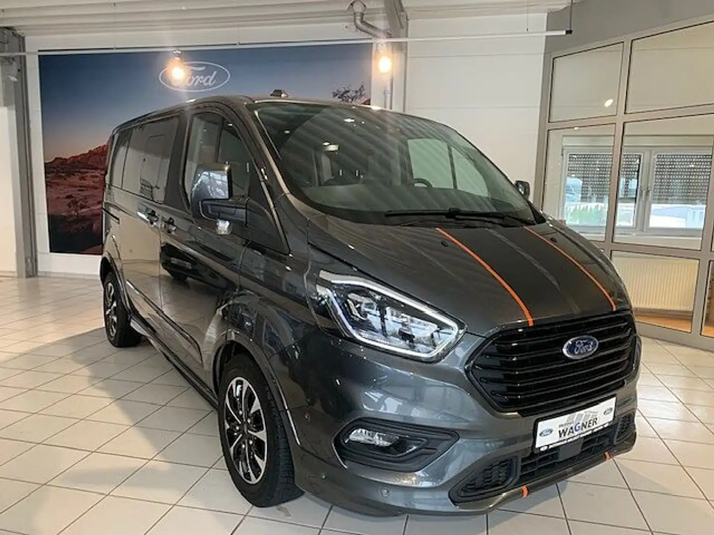 Ford Tourneo Custom 320 L1 Autm. Sport/TWA/RFK/iACC Gris - 1