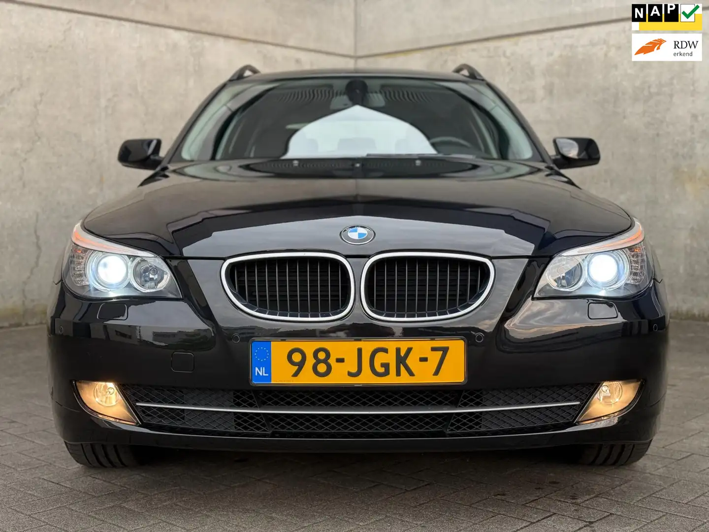 BMW 520 5-serie Touring 520i LED, PROF NAVI,LEDER, AUTOMAA Nero - 1