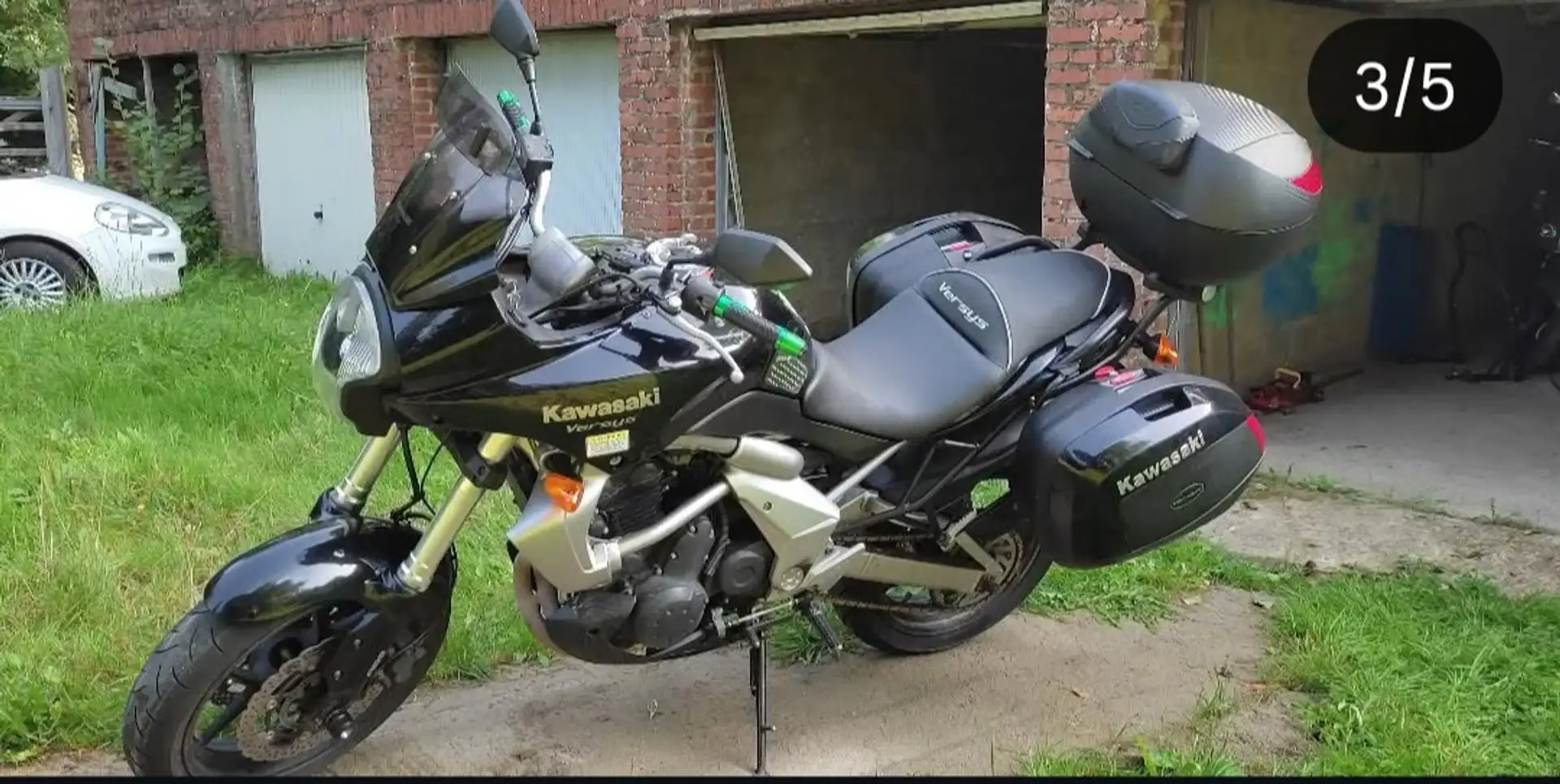 Kawasaki Versys 650 valise . échappement. Чорний - 2