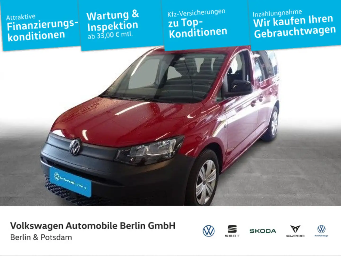 Volkswagen Caddy 1.5TSI DSG KR NAVI PDC KLIMA Rood - 1