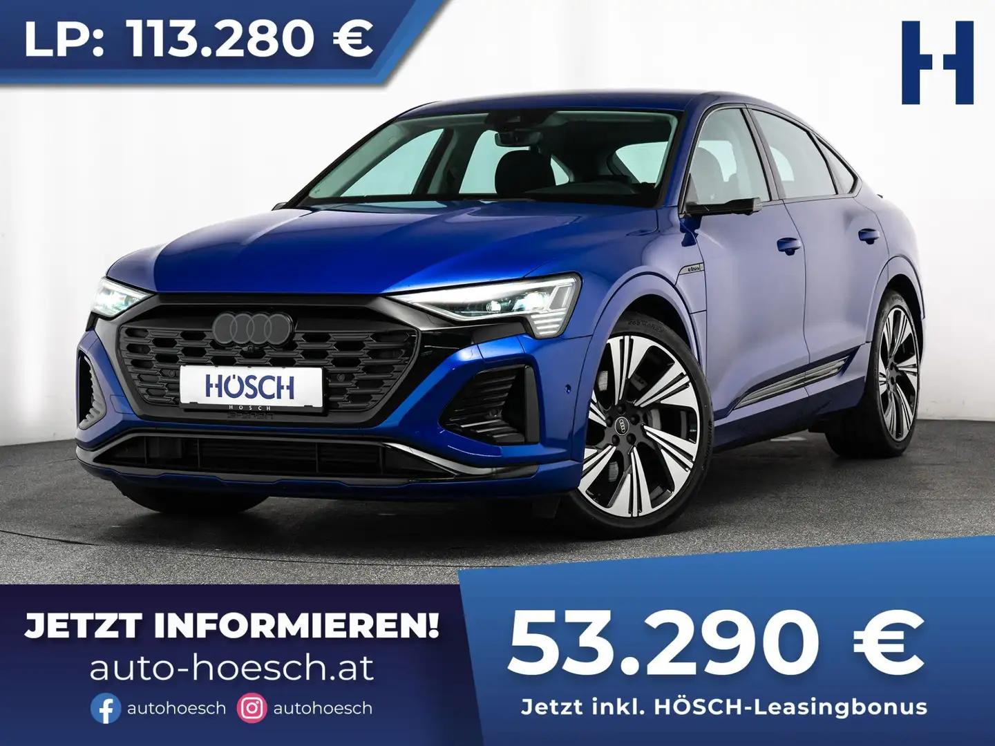 Audi Q8 e-tron 55 SB quattro S-LINE 22" TRAUMRABATT -52% Blau - 1
