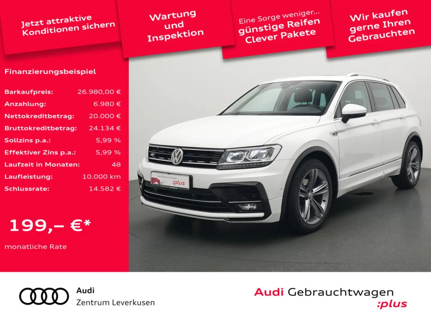 Volkswagen Tiguan R-Line DSG VIRT PDC KEYLESS VIRT KAM Schwarz - 1
