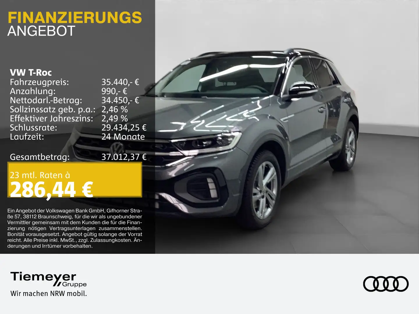 Volkswagen T-Roc 2.0 TSI DSG 4M R-LINE MATRIX KAMERA NAVI e Grau - 1