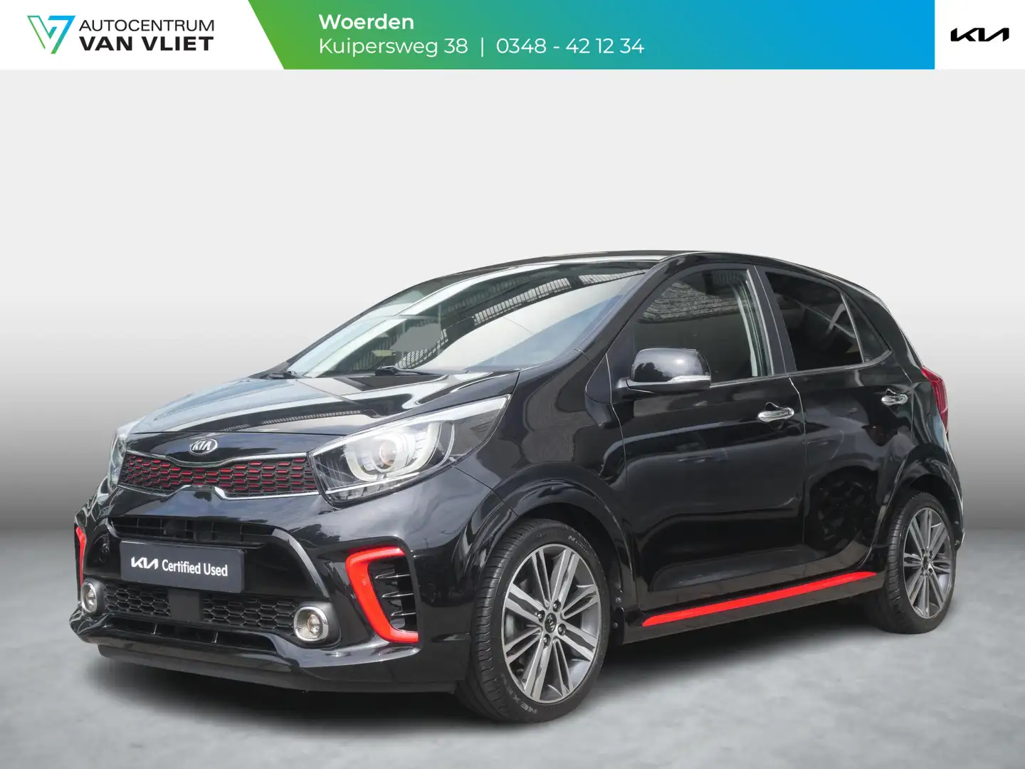 Kia Picanto 1.0 T-GDI GT-Line | Cruise | Clima | Camera | Carp Zwart - 1