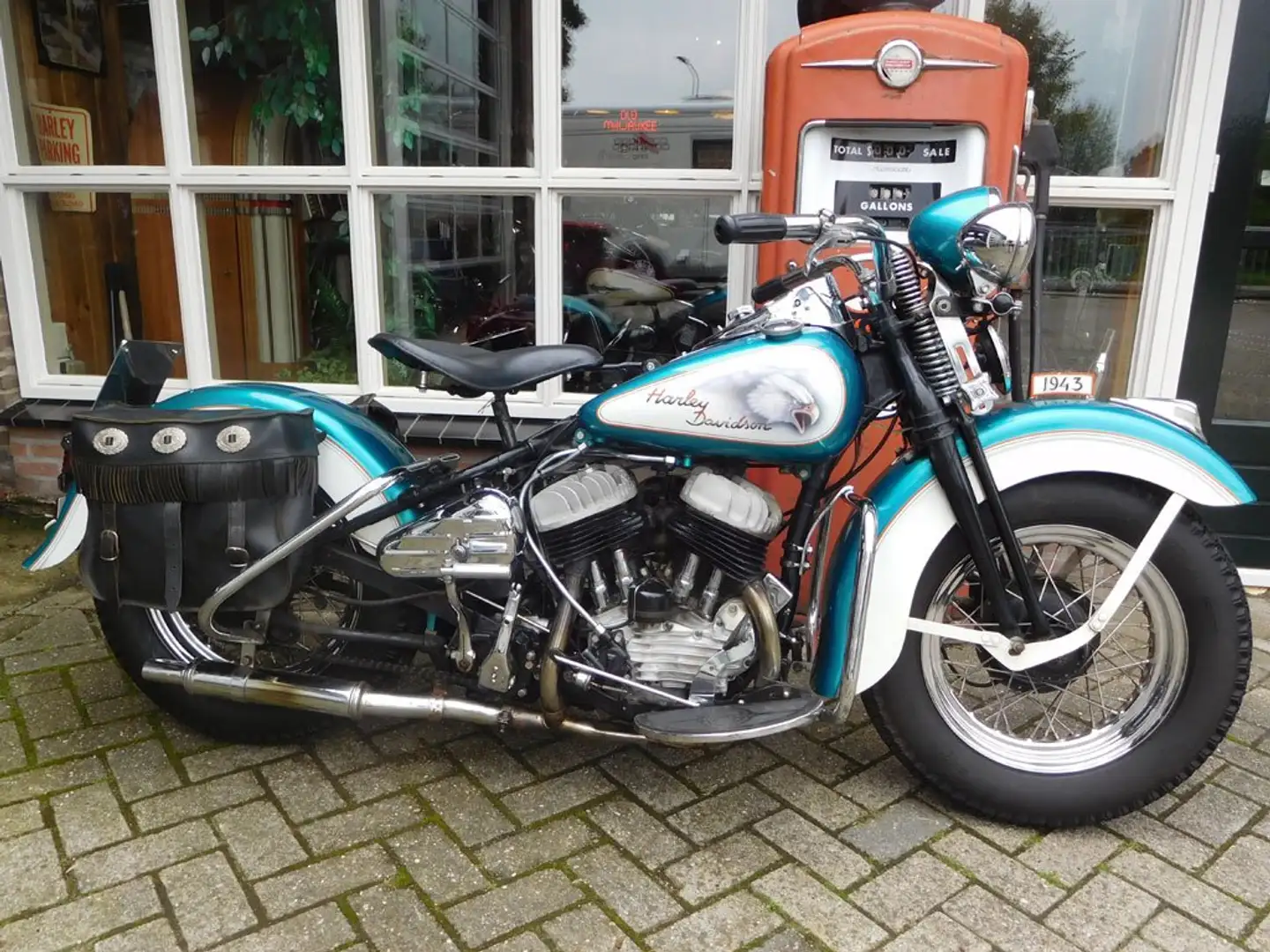 Harley-Davidson WL 750 Flathead Azul - 1