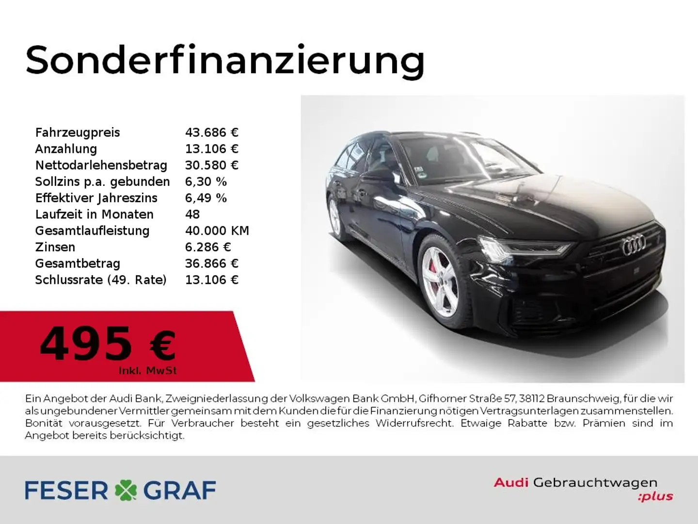 Audi A6 Avant 55 TFSI e S Line Pano,AHK,Leder,Kamera,HUD,H Schwarz - 1