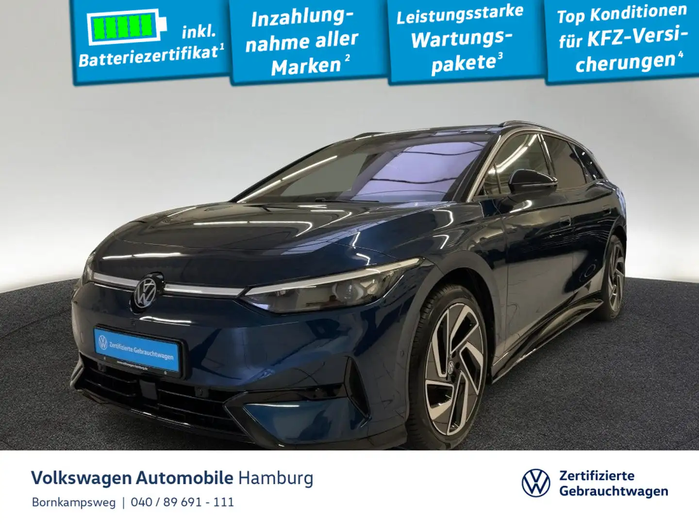 Volkswagen ID.7 Tourer Pro AHK Kameras Navi Blau - 1