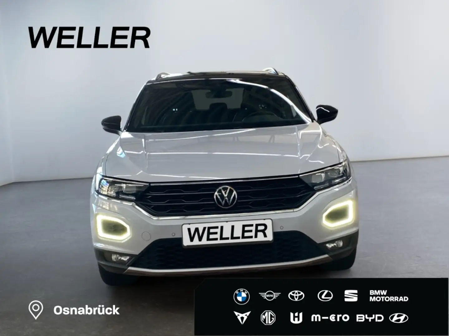 Volkswagen T-Roc 1.5 TSI DSG Sport *AHK*CarPlay*CAM*el Heck* Weiß - 2