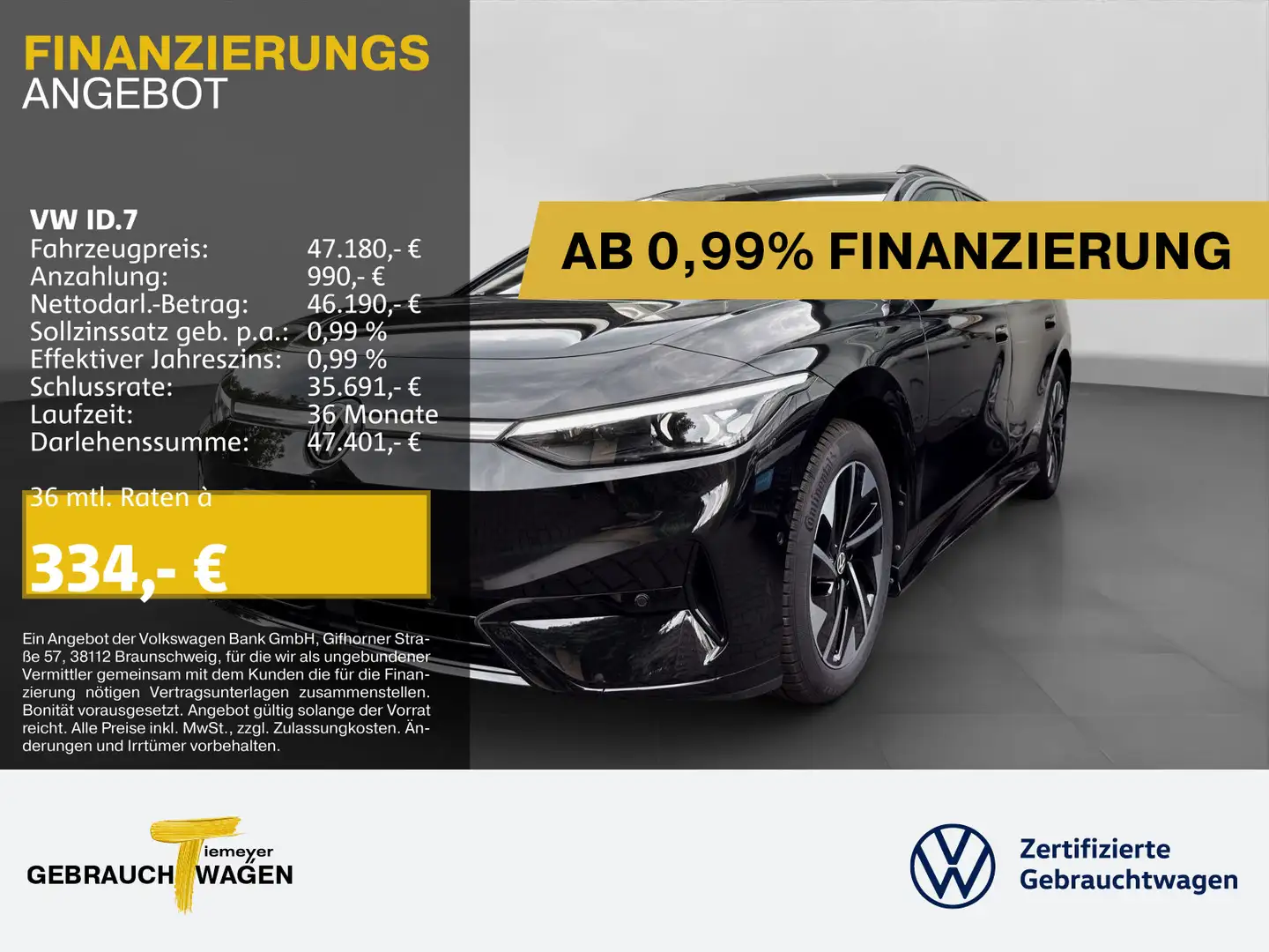 Volkswagen ID.7 Tourer PRO LM20 MEMORY 360 AHK Schwarz - 1