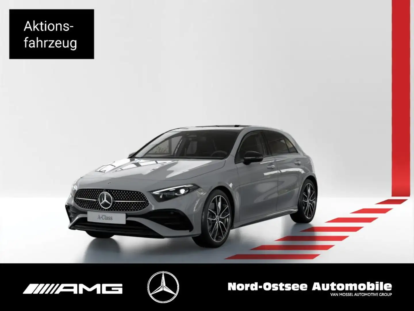 Mercedes-Benz A 220 d  AMG EDITION NIGHT PANO AHK DISTRON 360° Gris - 1