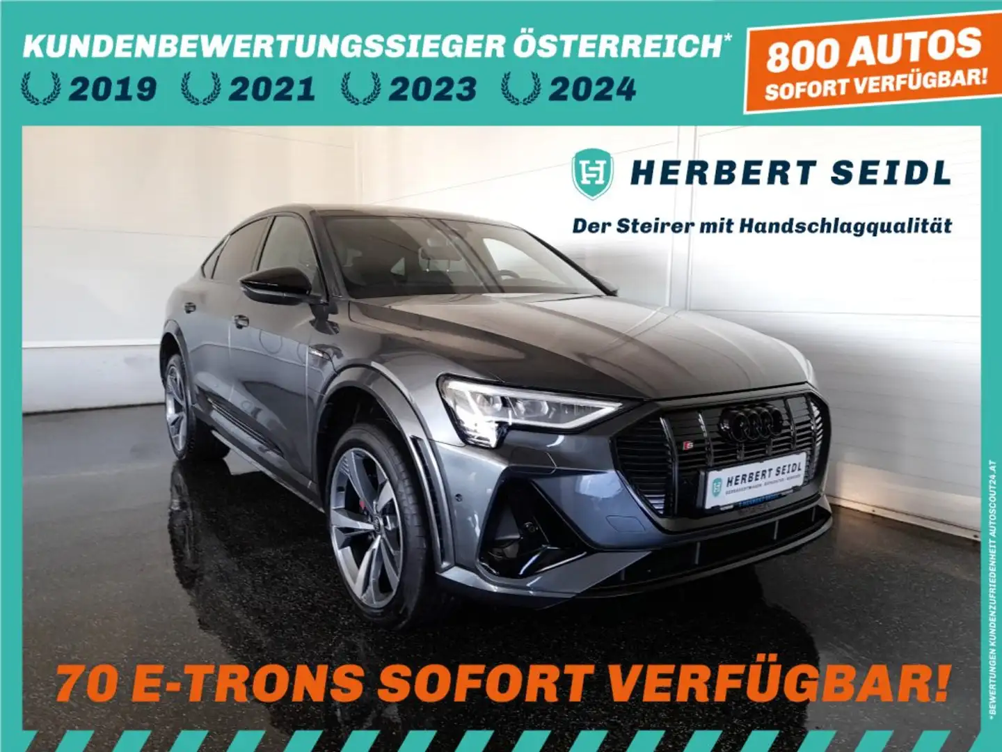 Audi e-tron S SB 95 QUATTRO S-LINE BLACK *NP: € 111.118,- / MATRIX-LED / MEMORY SPORTSITZE / ASS PAKET TOUR / BANG & OLUFSEN* Grau - 1