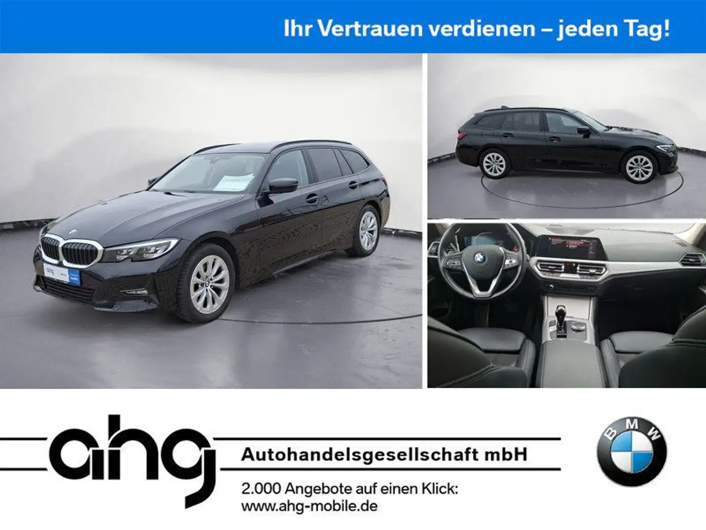 BMW 320 d xDrive Touring Advantage Automatic Aut. PDC Noir - 1