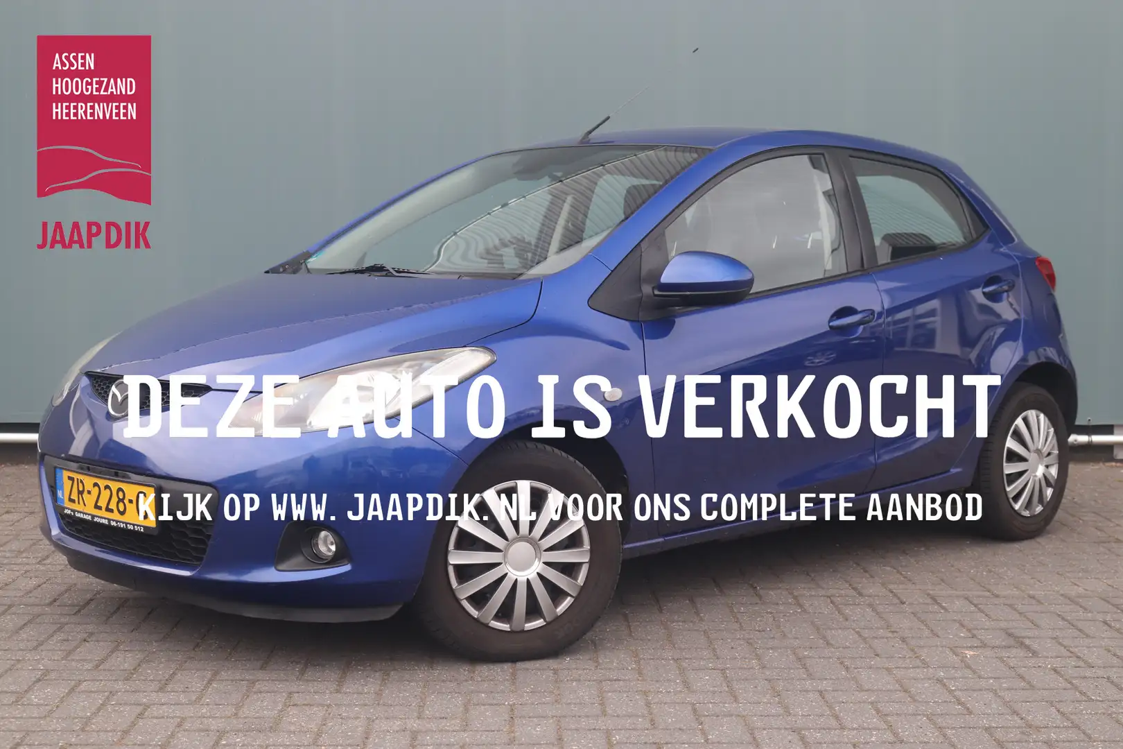 Mazda 2 BJR 2008 1.3hp 86 PK S-VT Touring STUURBEKR. / AIR Blauw - 1