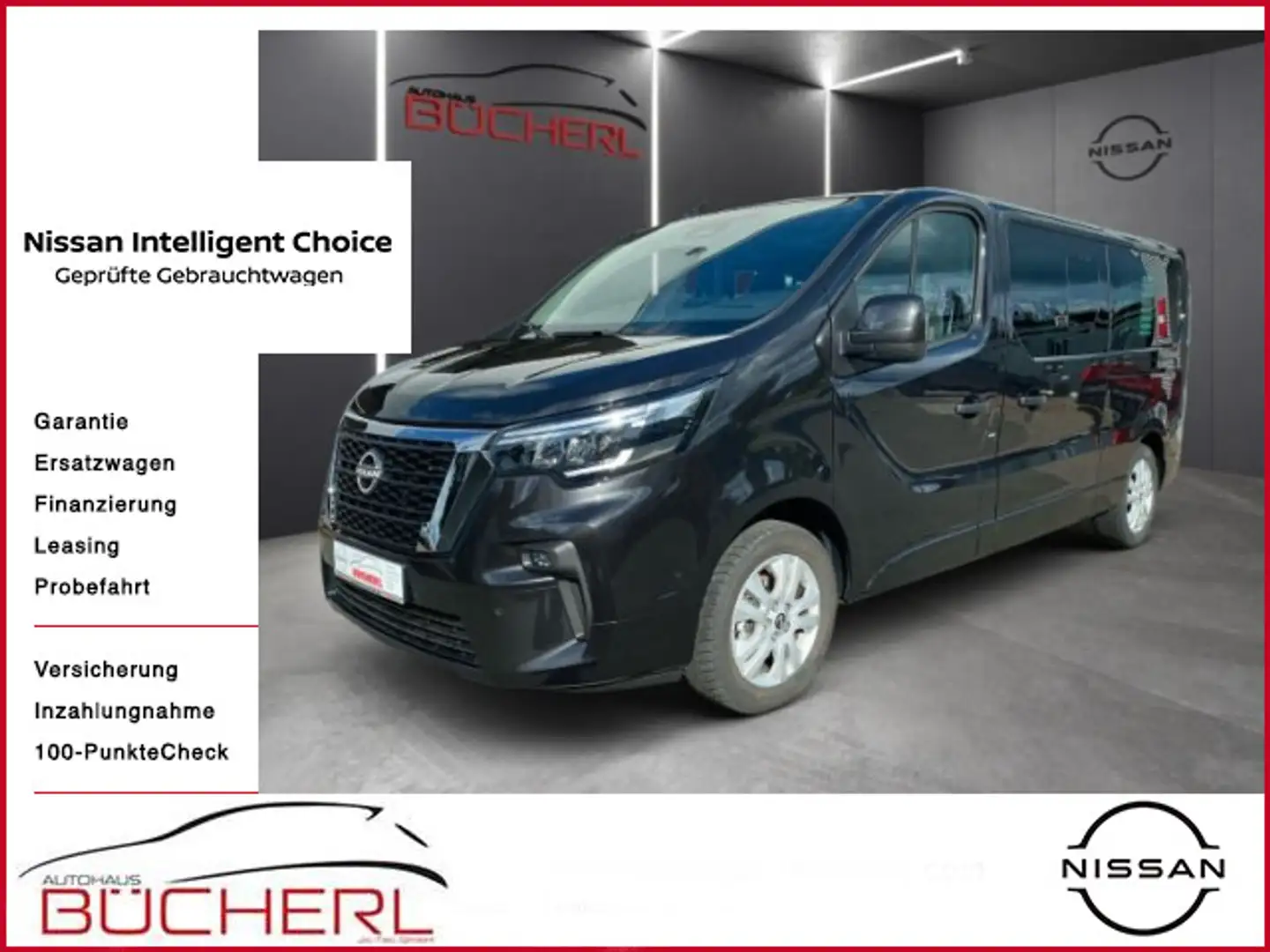 Nissan Primastar L2H1 3,0t, KLIMA, 9-Sitzer, R-Kamera Schwarz - 1