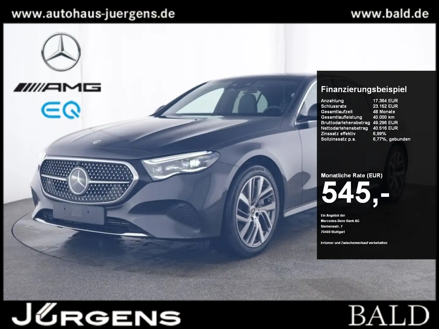 Mercedes-Benz E 300 de Avantgarde/DIGITAL/360/HUD/Distr/Memo Grau - 1
