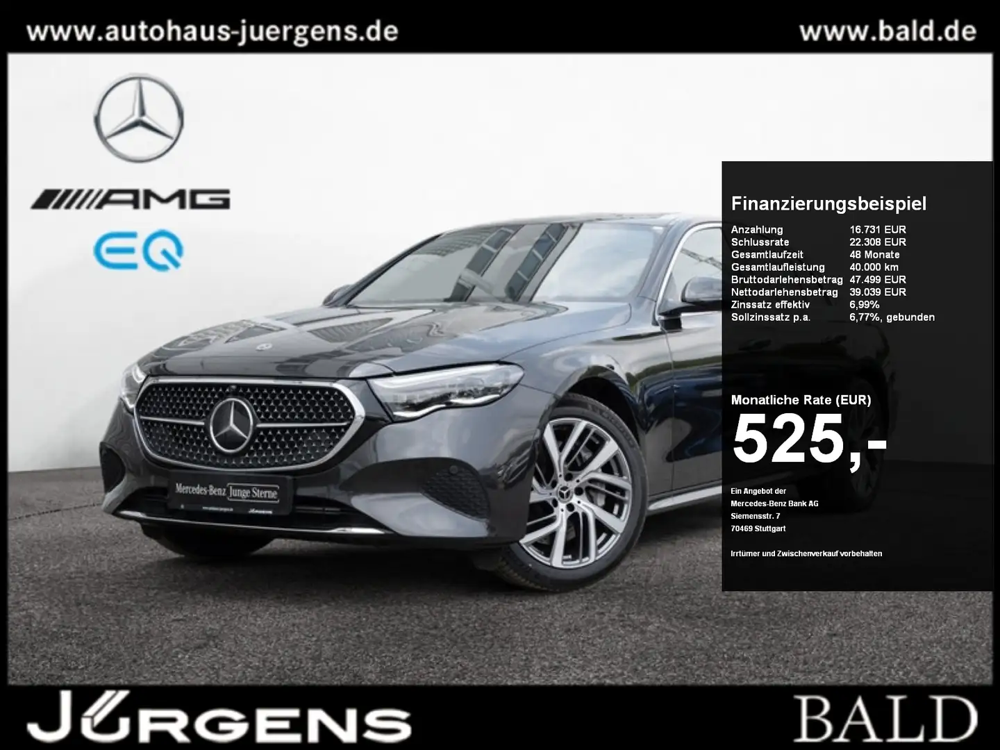 Mercedes-Benz E 300 de Avantgarde/DIGITAL/360/HUD/Distr/Memo Grau - 1