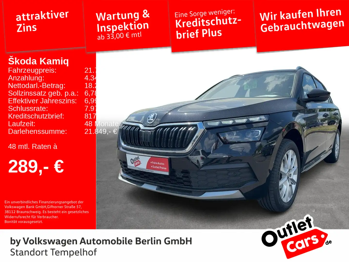 Skoda Kamiq 1.5TSI DSG Style NAVI LED KAMERA *Outlet* Zwart - 1