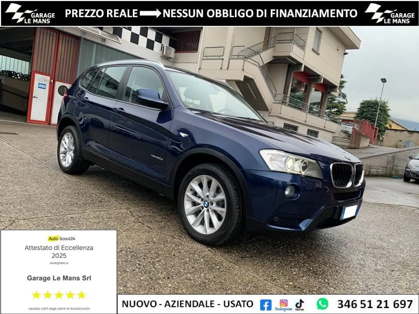 BMW X3 xdrive20d FUTURA NAVI XENO CRUISE PDC Blu/Azzurro - 1
