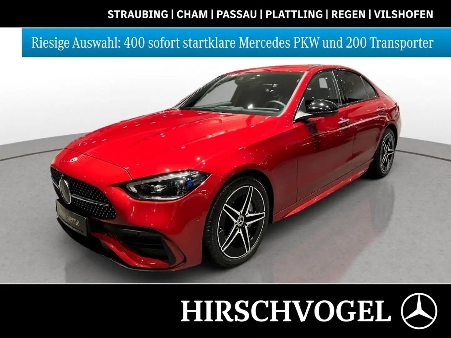 Mercedes-Benz C 300 d AMG-Line+Night+DISTR+HUP+Standhz+KEYLESS Rot - 1