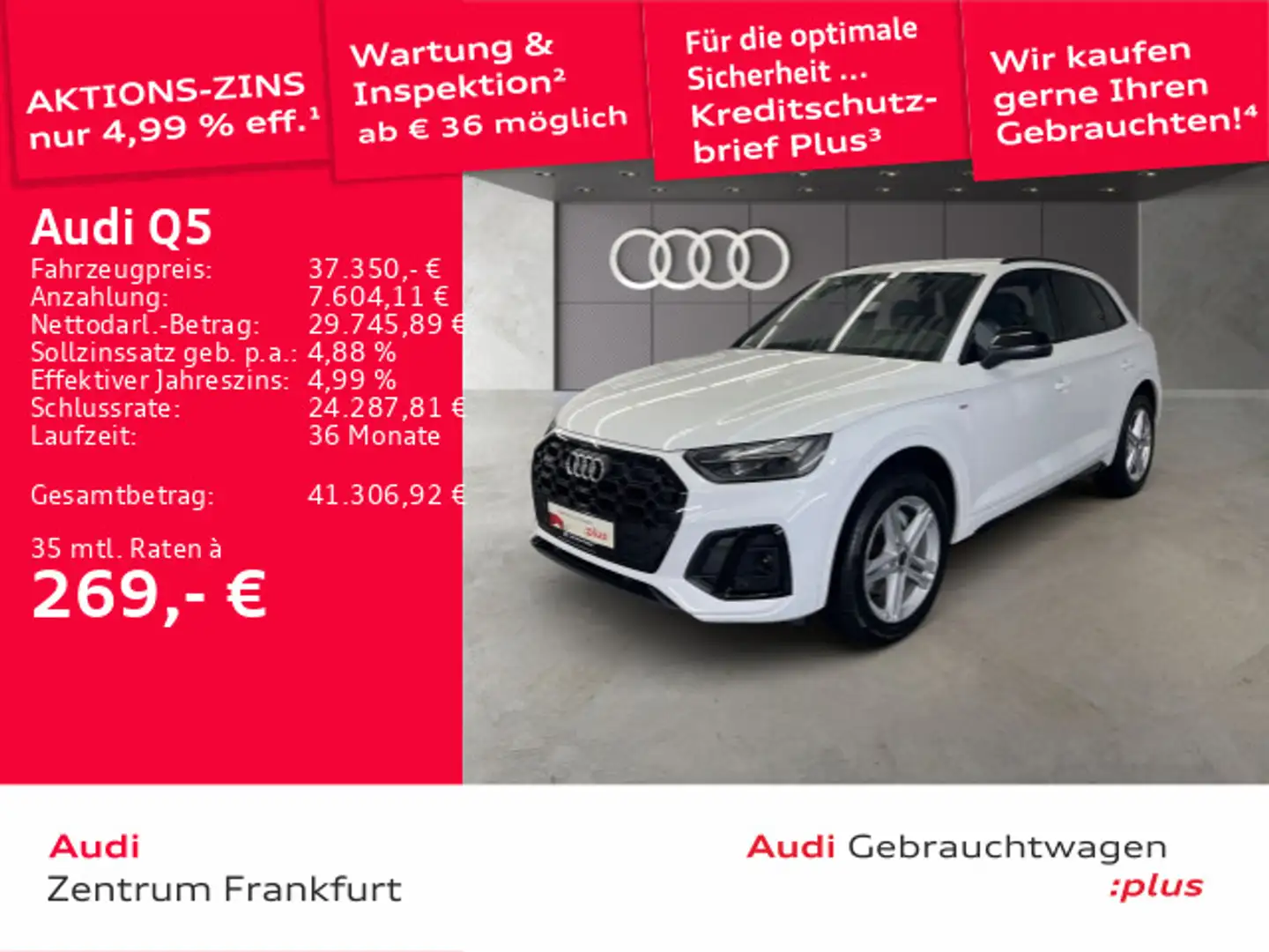 Audi Q5 40 TDI quattro S tronic S line LED Navi Tempo Weiß - 1