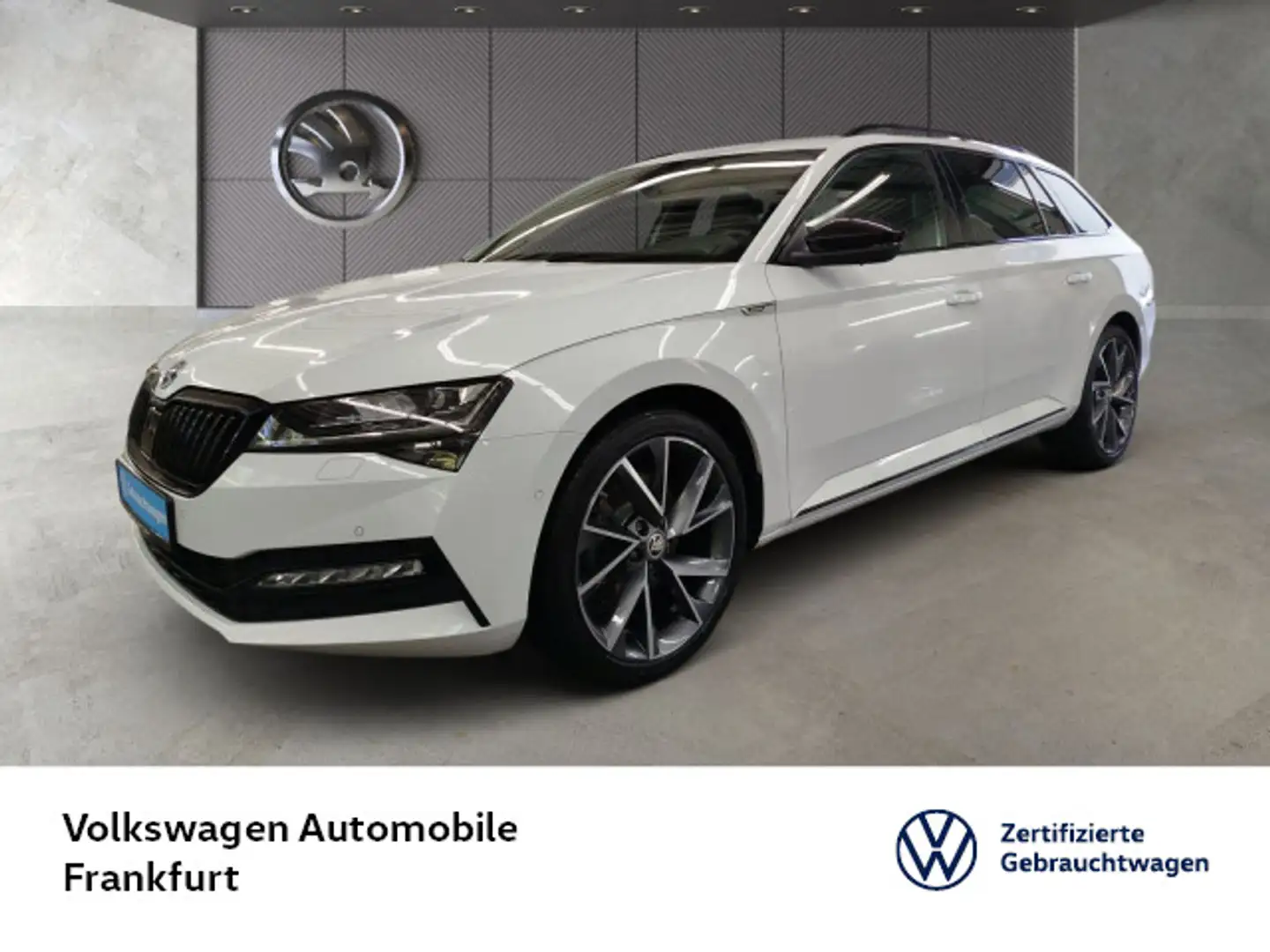 Skoda Superb Combi 2.0 TDI DSG Sportline 4x4 Navi AHK Weiß - 1