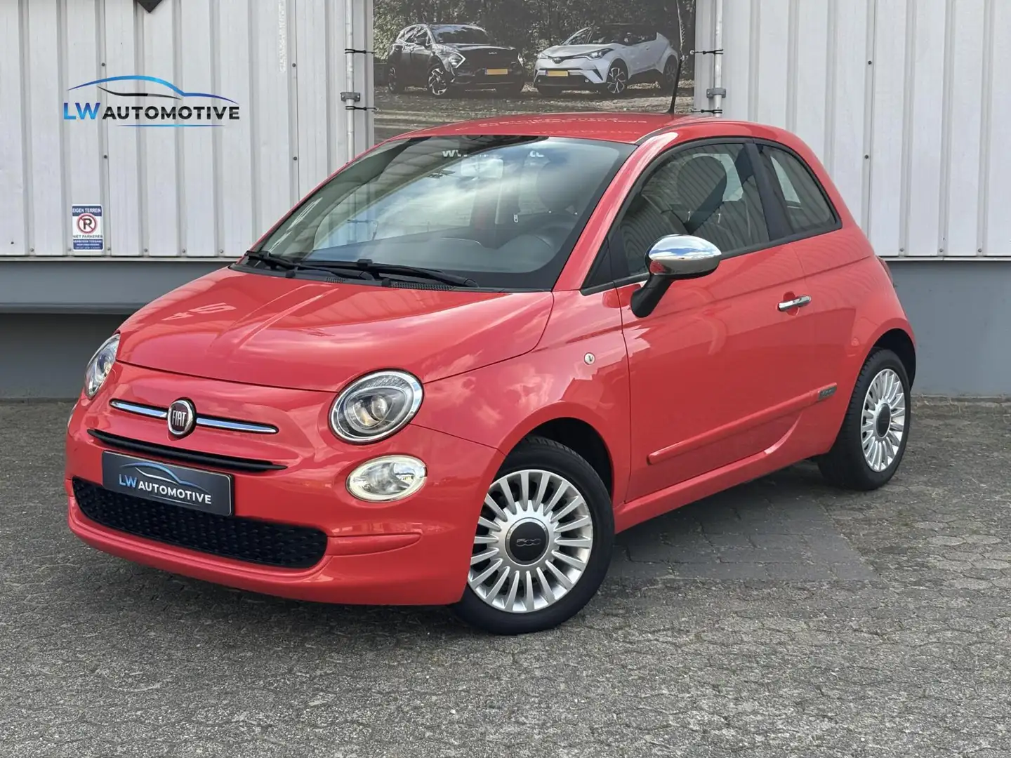 Fiat 500 1.2 Popstar | Rosso Corallo | Airco | Lichtmetalen Rood - 1