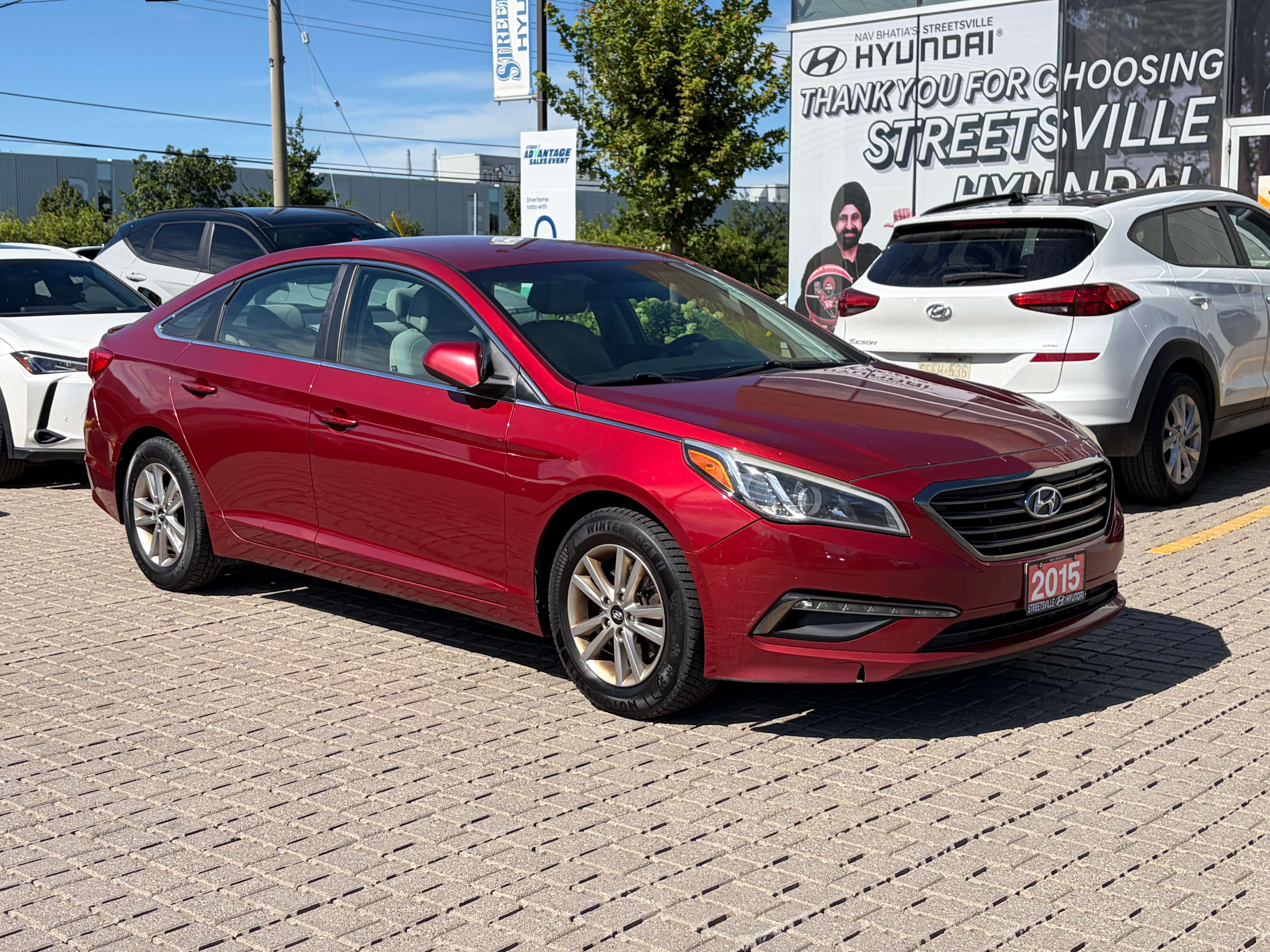 Red 2015 Hyundai Sonata Sedan  6-Speed Automatic