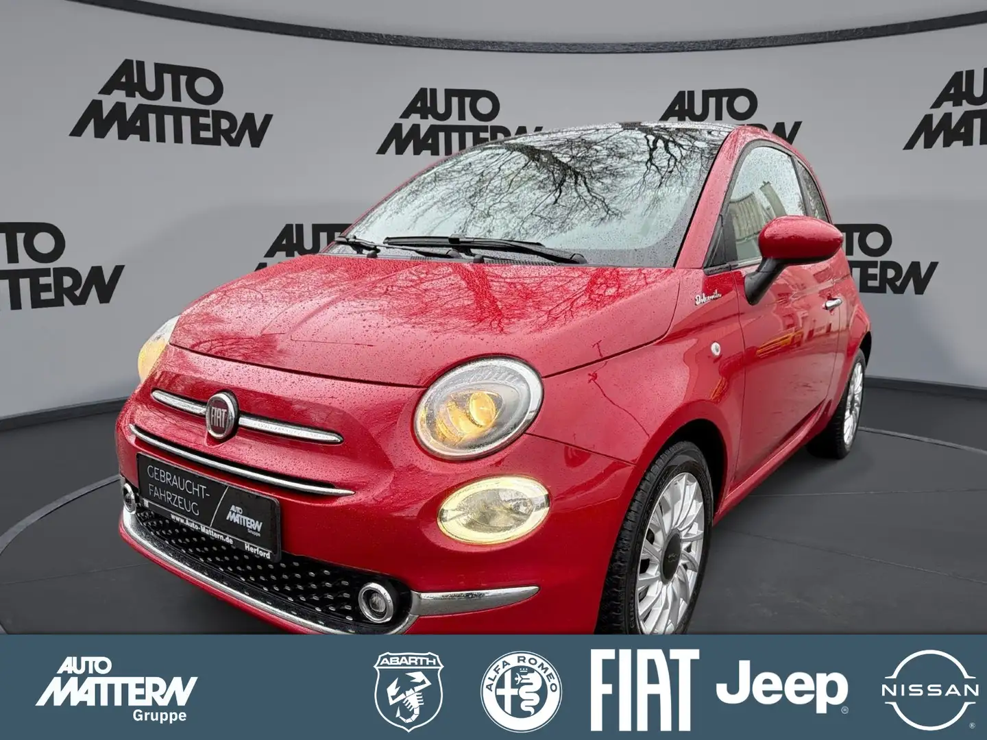 Fiat 500 1.0 Hybrid Lounge|AC|PDC|Pano|CarPlay|15"LM Rouge - 1