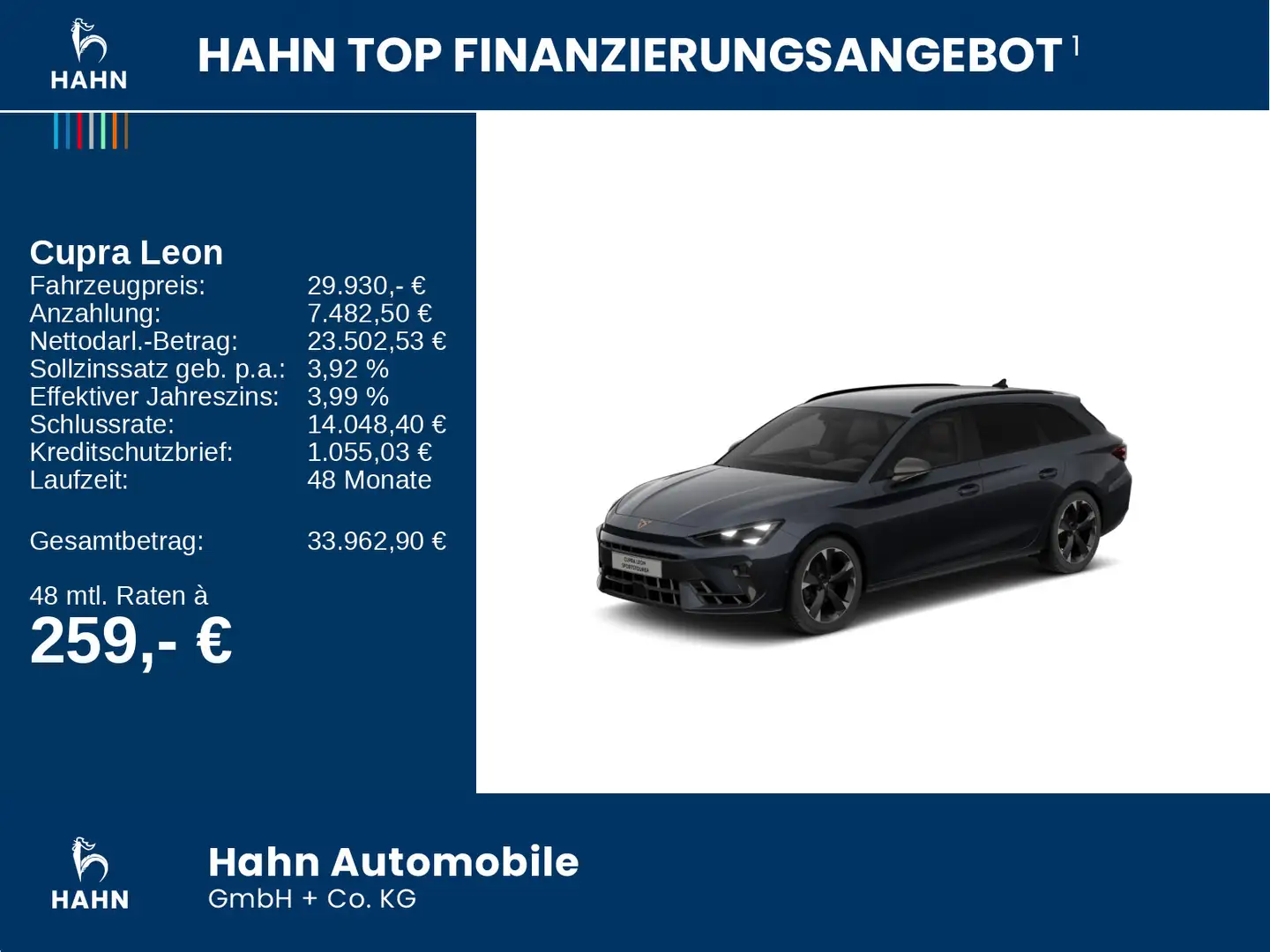 CUPRA Leon Sportstourer 1.5eTSI DSG Matrix Nav CAM APP Gris - 2