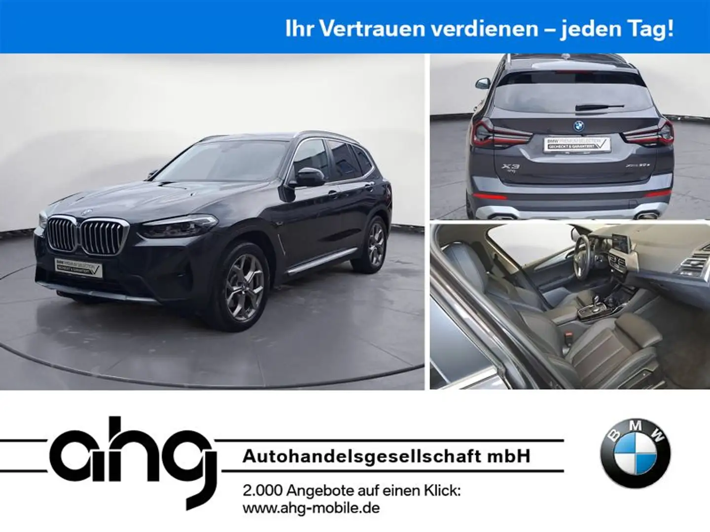 BMW X3 xDrive30e AT Aut. Klimaaut. AHK Sportsitze Grijs - 1